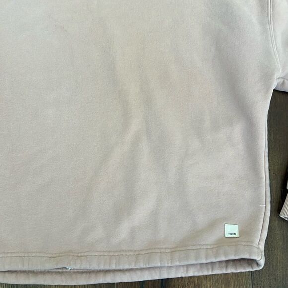 VUORI Restore Crew Sweatshirt in Dogwood Pink size Large EUC Light Cozy Soft Tie - Picture 4 of 9